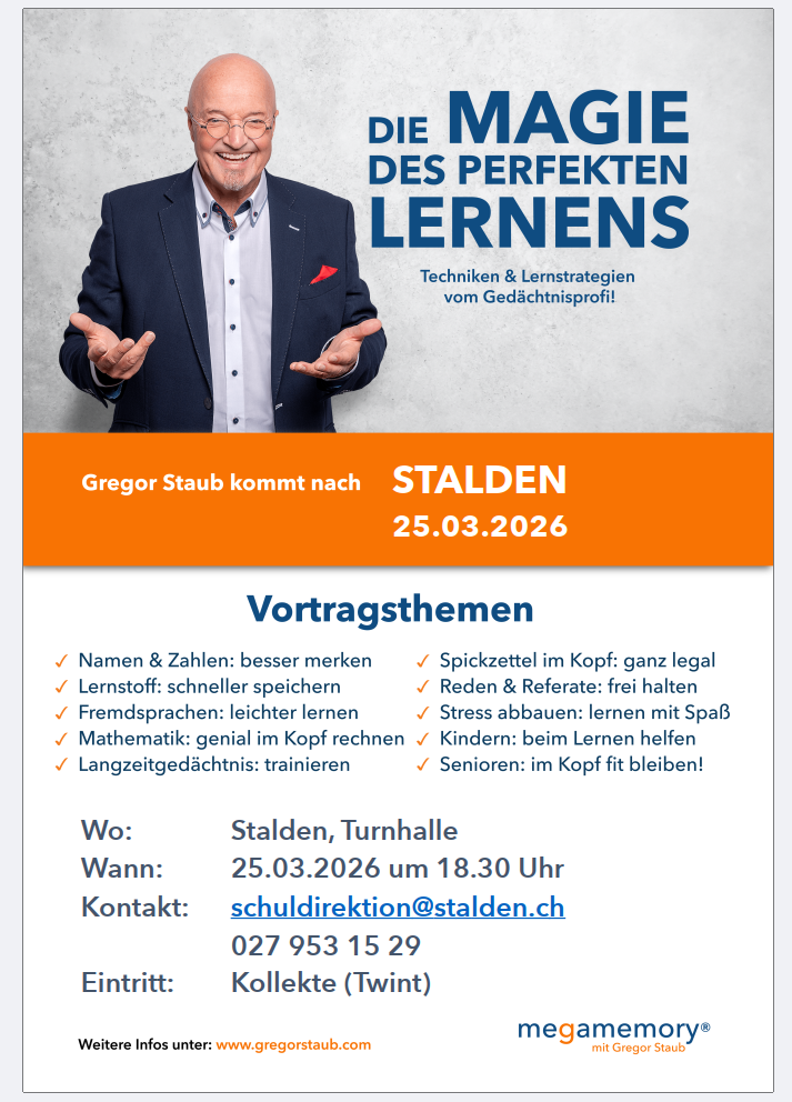 Gregor Staub kommt nach Stalden